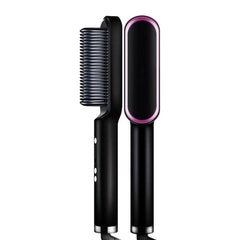 Hair Straightener Brush Curling Comb 2 In 1 Hair Hot Comb Anti-Scald Hair Straightener Brush For Girls Electric Heated Hair Styler Tool, Travel, Professional Salon at Home
