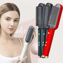 Hair Straightener Brush Curling Comb 2 In 1 Hair Hot Comb Anti-Scald Hair Straightener Brush For Girls Electric Heated Hair Styler Tool, Travel, Professional Salon at Home