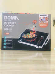 Boma Electric Stove /2500 W Model Bm-15 infrared Cooker Hot Plate Induction Cooker Touch panel Effective and constant temperature control Smart Cooking Safe and Energy Saving Easy to clean for small family , hostel and office use