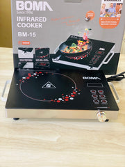 Boma Electric Stove /2500 W Model Bm-15 infrared Cooker Hot Plate Induction Cooker Touch panel Effective and constant temperature control Smart Cooking Safe and Energy Saving Easy to clean for small family , hostel and office use
