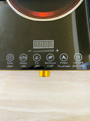 Double Silver Crest Kitchen Ceramic Stove Grill 2 Burner Cooking Electric Ceramic Stove Infrared Double Induction Cookers