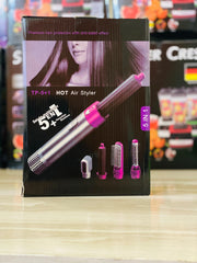 5 in 1 Professional Hair Straightener, Styler, Dryer, Curler, Hot Air Comb
