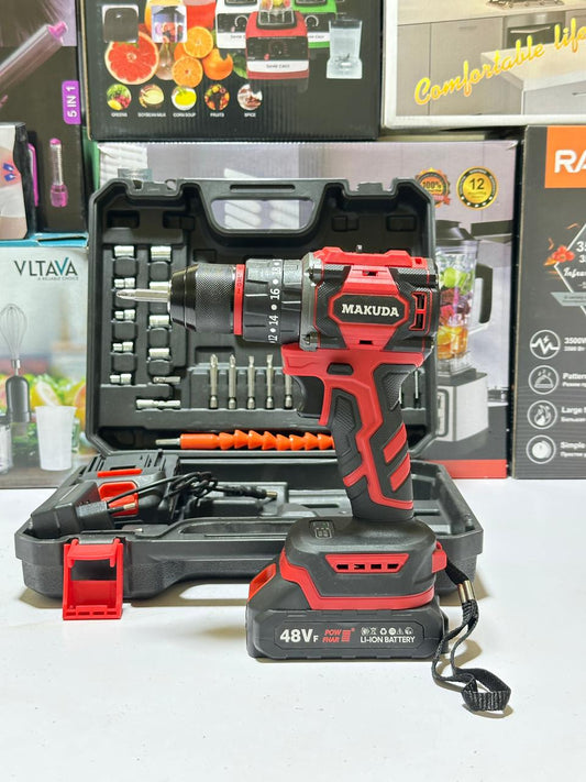MAKUDA Lithium Cordless Drill & Screwdriver 21V - Double Battery - Two Speed Brush less Motor