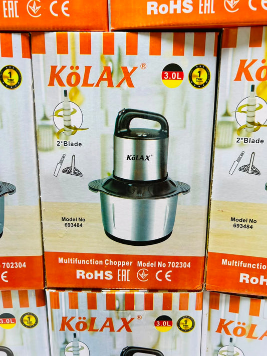 Kolax 3.0 litre Chopper | 6 stepping Blades | 600 watts | 3 speeds | 1 years warranty
