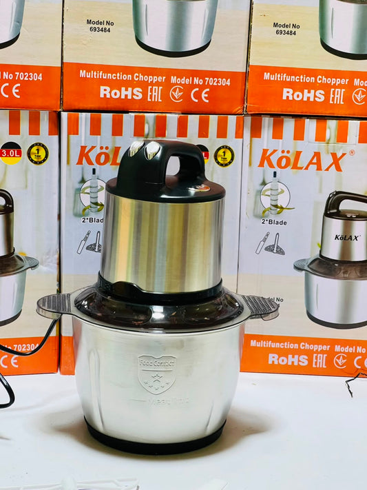 Kolax 3.0 litre Chopper | 6 stepping Blades | 600 watts | 3 speeds | 1 years warranty