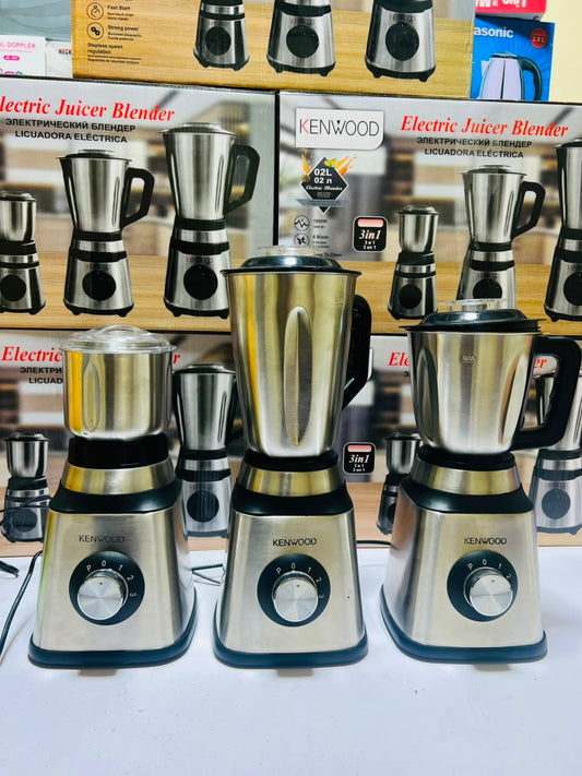 Kenwood 3 in 1 Electric Juice Blender 1800Watt High Performance Power Steel Body