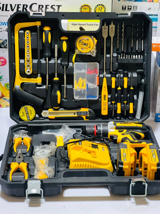 Dewalt 117 pcs Drill kit | Drill Machine | Dual Batteries | 117 pcs Accessories | Original Dewalt Charger |