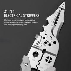 16 in 1 Electrician Pliers Multifunctional Needle Nose Pliers for Wire Stripping Cable Cutters Terminal Crimping Hand Tools