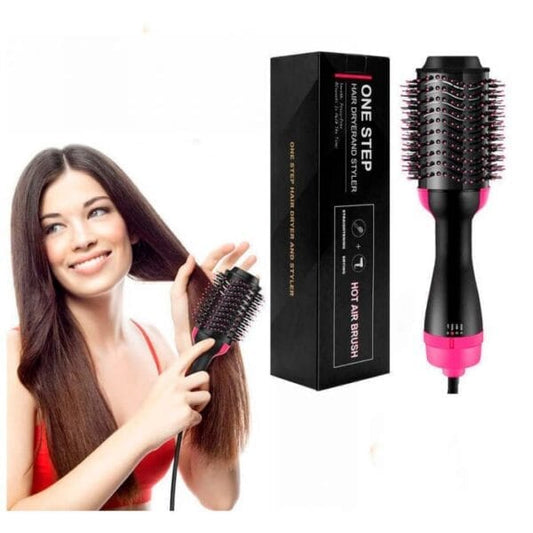 Hair Dryer Brush 5 In 1 Electric Blow Dryer Comb Hair Curling Wand Detachable Brush Kit Negative Ion Straightener Hair Curler