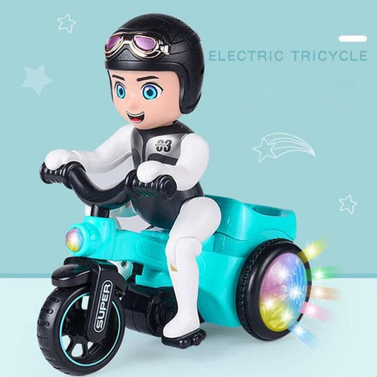 Lightning & Musical Stunt Bike Tricycle Bump Go Scooter Toy