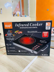 RAF Infrared Cooker black & Hot Plate & Electric Stove with Large Fire Power – 3500w