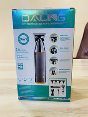 Daling 9-in-1 Rechargeable Men's Grooming Set – Shaver, Electric