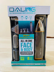 Daling 9-in-1 Rechargeable Men's Grooming Set – Shaver, Electric