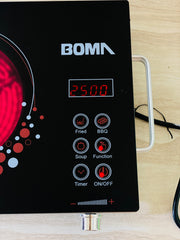 Boma Electric Stove /2500 W Model Bm-15 infrared Cooker Hot Plate Induction Cooker Touch panel Effective and constant temperature control Smart Cooking Safe and Energy Saving Easy to clean for small family , hostel and office use