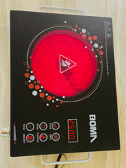Boma Electric Stove /2500 W Model Bm-15 infrared Cooker Hot Plate Induction Cooker Touch panel Effective and constant temperature control Smart Cooking Safe and Energy Saving Easy to clean for small family , hostel and office use