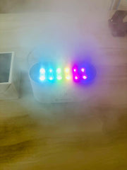Mist Humidifier Low Noise Air Humidifier 6 Nozzle Cool Mist Maker Multicolor RGB Light Effect for Home, Bedroom & Office