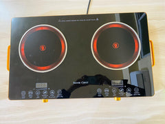 Double Silver Crest Kitchen Ceramic Stove Grill 2 Burner Cooking Electric Ceramic Stove Infrared Double Induction Cookers