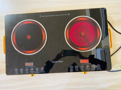 Double Silver Crest Kitchen Ceramic Stove Grill 2 Burner Cooking Electric Ceramic Stove Infrared Double Induction Cookers