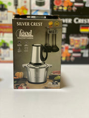 Silver Crest 3L Electric Food Chopper – SUS 304 Stainless Steel | Powerful Multi-Purpose Meat & Vegetable Grinder