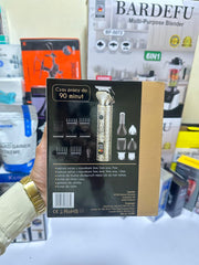 Trymer 7‑in‑1 Professional Grooming Kit – Stainless Steel, LED Display, 90 min Runtime, Travel Lock