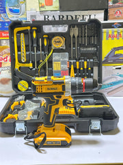 Origianl Dewalt 117 pcs Drill Machine kit | Rechargeable | 2 Batteries | 48V