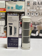Portable 2 Speed USB Desk Fan With LED Light Bladeless Safe And Quiet Table Tower Fan For Students And Office Workers
