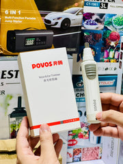 POVOS nose & Ear Trimmer | Rechargeable | with charger and dual packaging.