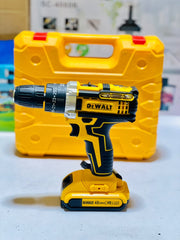 Dewalt 48V Drill Machine | with 20 pcs Drill bits and Screwdriver Heads | 2 Batteries and Charger
