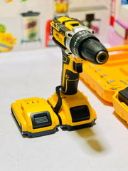 Dewalt 48V Drill Machine | with 20 pcs Drill bits and Screwdriver Heads | 2 Batteries and Charger