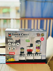 Silver Crest 8 in 1 Juicer Blender | Chopper | Juicer | Grinder | Citrus Juicer | Garlic Peeler | Dough kneader | Salad Cutter and Much More