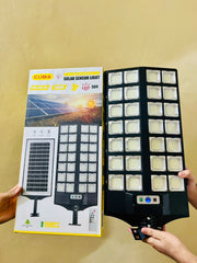 Solar Rechargeable Sensor Street Light With 528 LEDs and 28 COB light with Remote and Cells