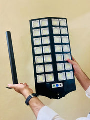 Solar Rechargeable Sensor Street Light With 528 LEDs and 28 COB light with Remote and Cells
