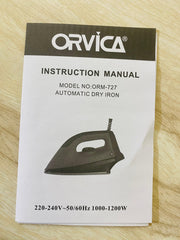 ORVICA Automatic Dry Iron, Orvica Non-Stick Dry Iron