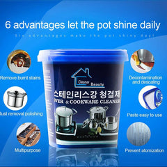 Kitchenware Cleaner Stainless Steel Cookware Cleaning Cream Kithen Cleaner Dishwashing Detergent