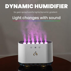 Mist Humidifier Low Noise Air Humidifier 6 Nozzle Cool Mist Maker Multicolor RGB Light Effect for Home, Bedroom & Office