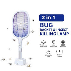 2 in 1 Rechargeable mosquito killer racket 2 in 1 and night lamp Mosqutio