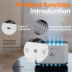 Mist Humidifier Low Noise Air Humidifier 6 Nozzle Cool Mist Maker Multicolor RGB Light Effect for Home, Bedroom & Office