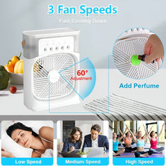 4 In 1 Fan Air Cooler with Humidifier & Night Light | Mist Fan