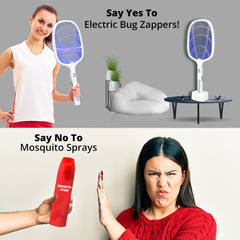 2 in 1 Rechargeable mosquito killer racket 2 in 1 and night lamp Mosqutio