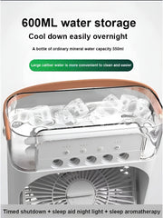 4 In 1 Fan Air Cooler with Humidifier & Night Light | Mist Fan